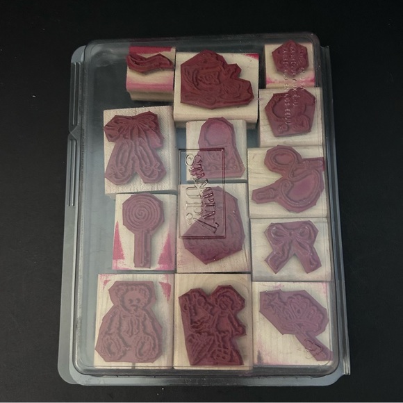 Stampin’ up! 2003 13-pc wood stamps - GIRL STUFF - Picture 2 of 4